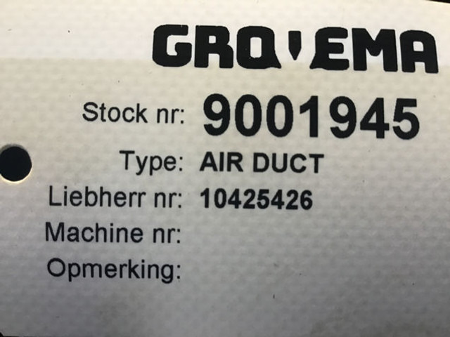 Kliimaseadme osa Liebherr Air Duct: pilt 7