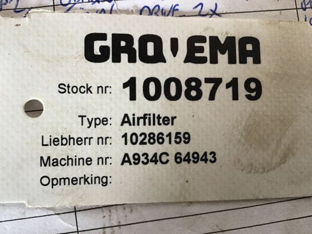 Liebherr Air Filter - Õhufilter: pilt 1 Liebherr Air Filter - Õhufilter: pilt 1