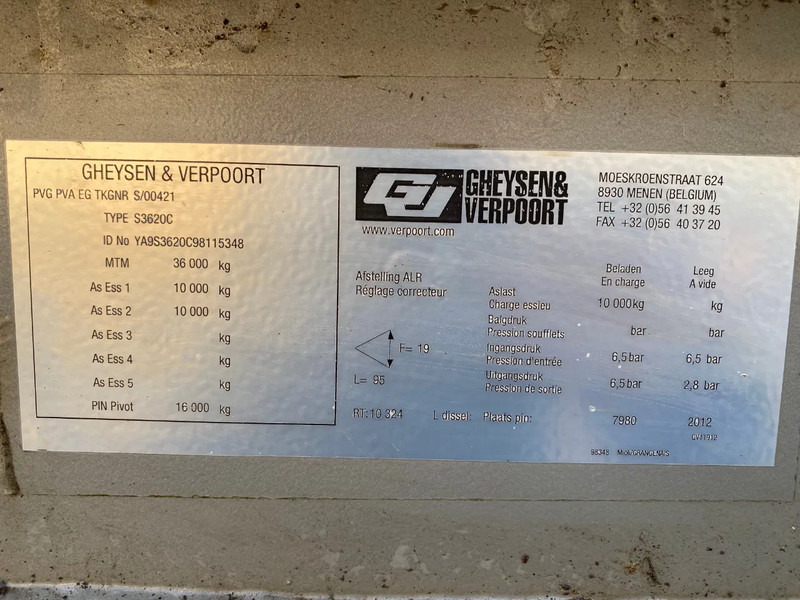 Madal platvormpoolhaagis Gheysen en Verpoort S3620C / Hydraulic Ramps / 36 Ton / Extendable: pilt 12