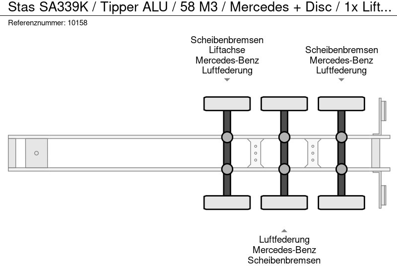 Stas SA339K / Tipper ALU / 58 M3 / Mercedes + Disc / 1x Lift Axle liising Stas SA339K / Tipper ALU / 58 M3 / Mercedes + Disc / 1x Lift Axle: pilt 11