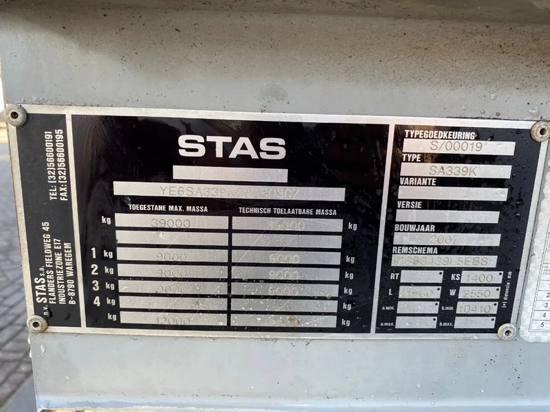 Stas SA339K / Tipper ALU / 58 M3 / Mercedes + Disc / 1x Lift Axle liising Stas SA339K / Tipper ALU / 58 M3 / Mercedes + Disc / 1x Lift Axle: pilt 10