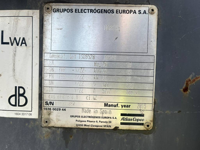 Atlas-Copco QAS 40 - Generaatorikomplekt: pilt 5 Atlas-Copco QAS 40 - Generaatorikomplekt: pilt 5