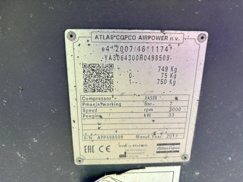Atlas-Copco XAS 88 - Õhukompressor: pilt 5 Atlas-Copco XAS 88 - Õhukompressor: pilt 5