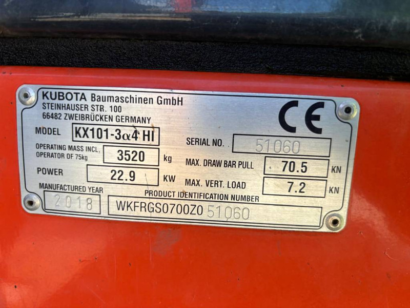 Kubota !!!SOLD!!! KX 101-3 - Miniekskavaator: pilt 5 Kubota !!!SOLD!!! KX 101-3 - Miniekskavaator: pilt 5