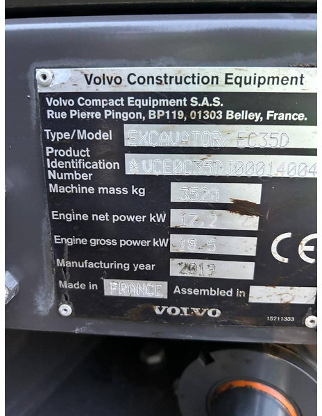 Volvo EC 35 D - Miniekskavaator: pilt 5 Volvo EC 35 D - Miniekskavaator: pilt 5