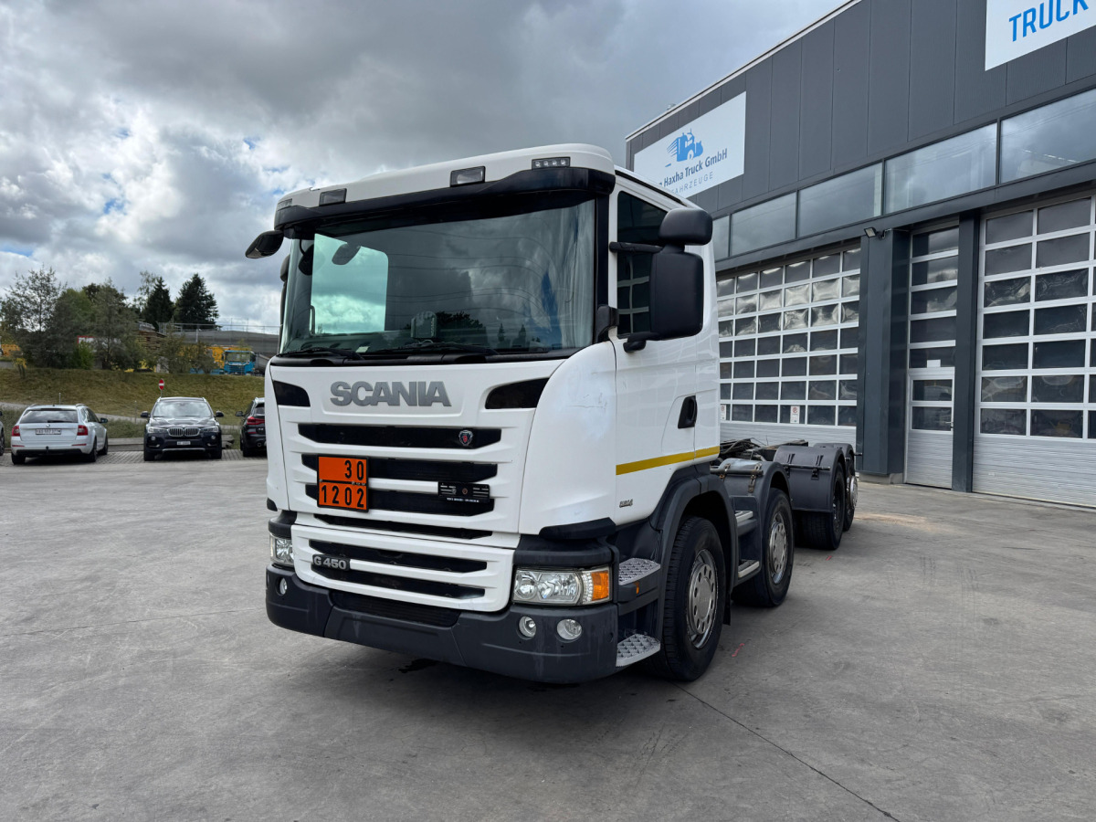 SCANIA G450 8x2 Fahrgestell - Kabiinišassiiga veoauto: pilt 1 SCANIA G450 8x2 Fahrgestell - Kabiinišassiiga veoauto: pilt 1