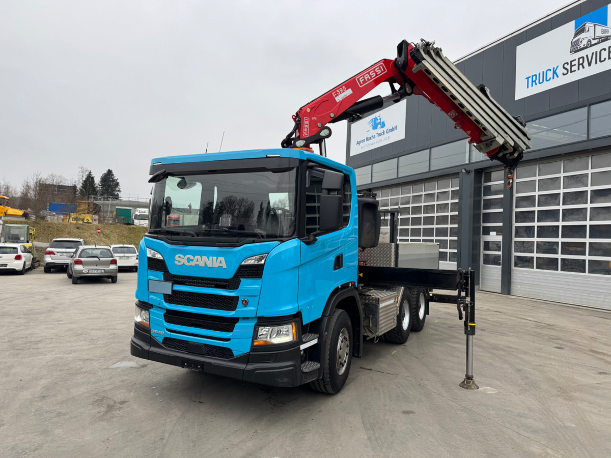 SCANIA G540 6x4 Fassi 395-7 SZM&Pritsche - Kraanaga veoauto: pilt 1 SCANIA G540 6x4 Fassi 395-7 SZM&Pritsche - Kraanaga veoauto: pilt 1