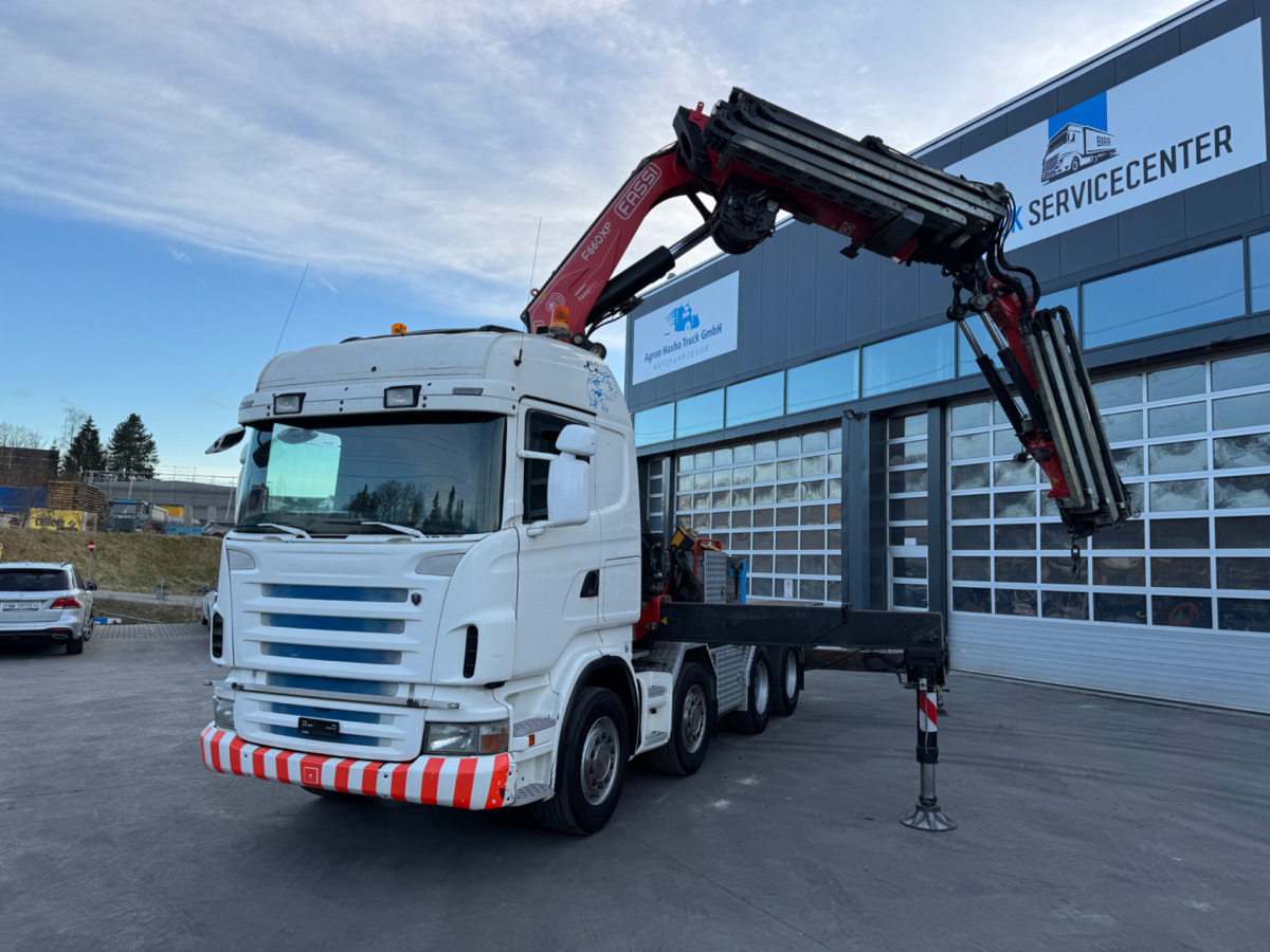 SCANIA R480 8x4 Fassi 660 SZM/Pritsche - Kraanaga veoauto: pilt 1 SCANIA R480 8x4 Fassi 660 SZM/Pritsche - Kraanaga veoauto: pilt 1