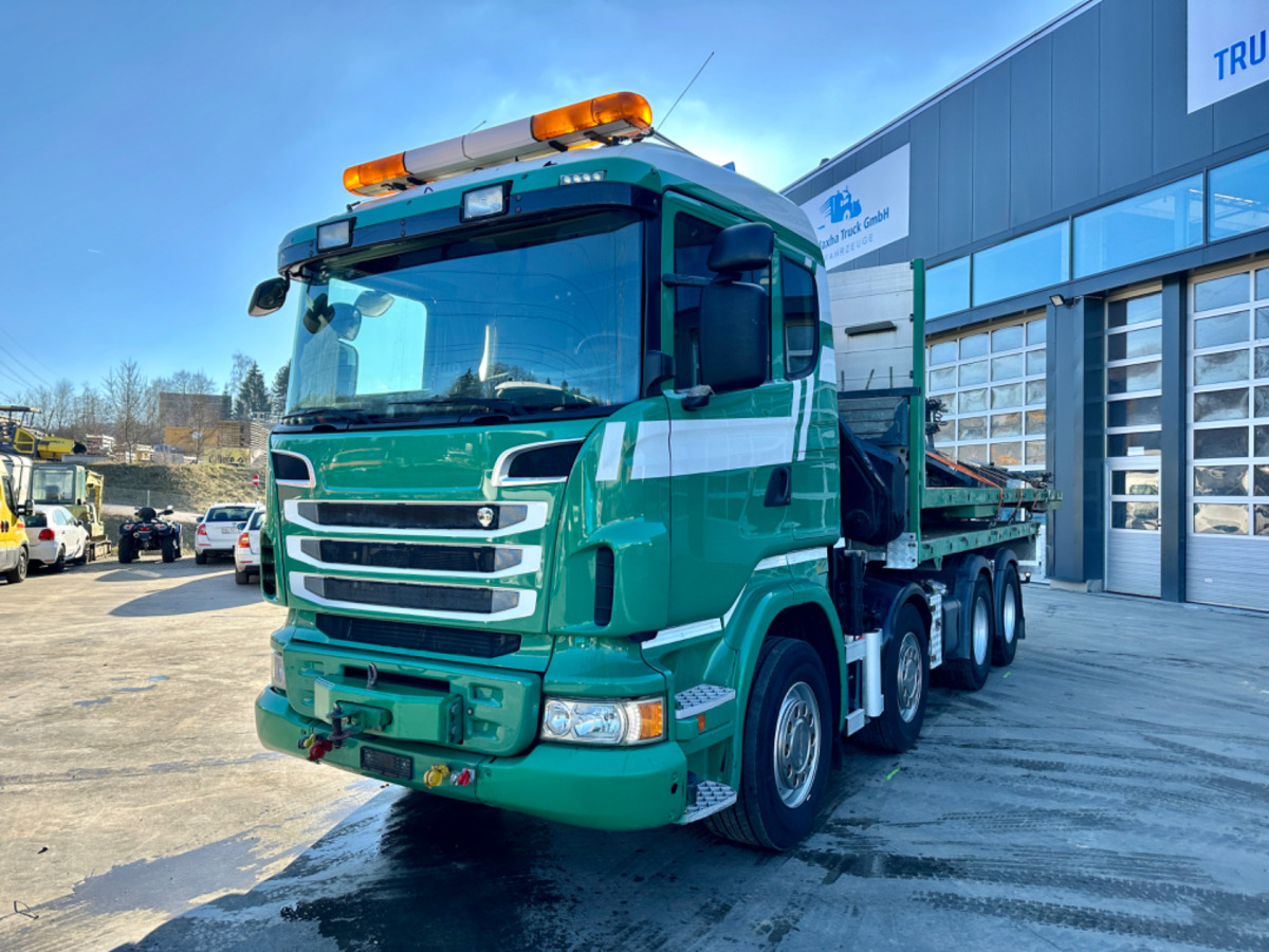 SCANIA R480 8x4 SWS SZM/Kran/Pritsche - Kraanaga veoauto: pilt 1 SCANIA R480 8x4 SWS SZM/Kran/Pritsche - Kraanaga veoauto: pilt 1