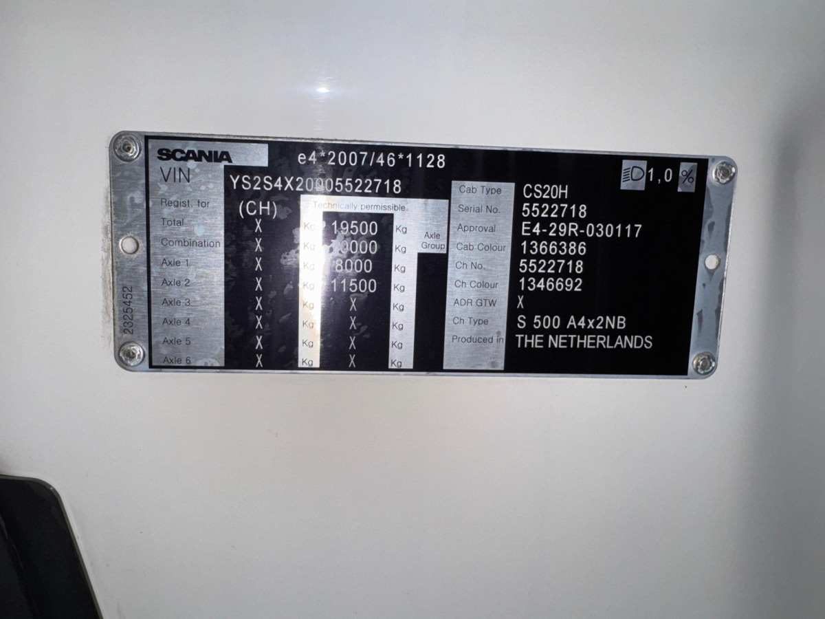Sadulveok SCANIA S500 4x2: pilt 16
