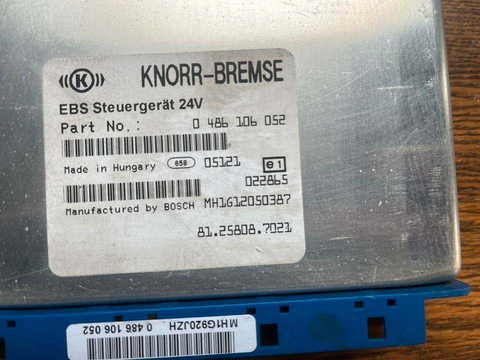 MAN KNORR-BREMSE EBS Steuergerät 81.25808-7021 - Mootori juhtimisseade - Veoauto: pilt 2 MAN KNORR-BREMSE EBS Steuergerät 81.25808-7021 - Mootori juhtimisseade - Veoauto: pilt 2