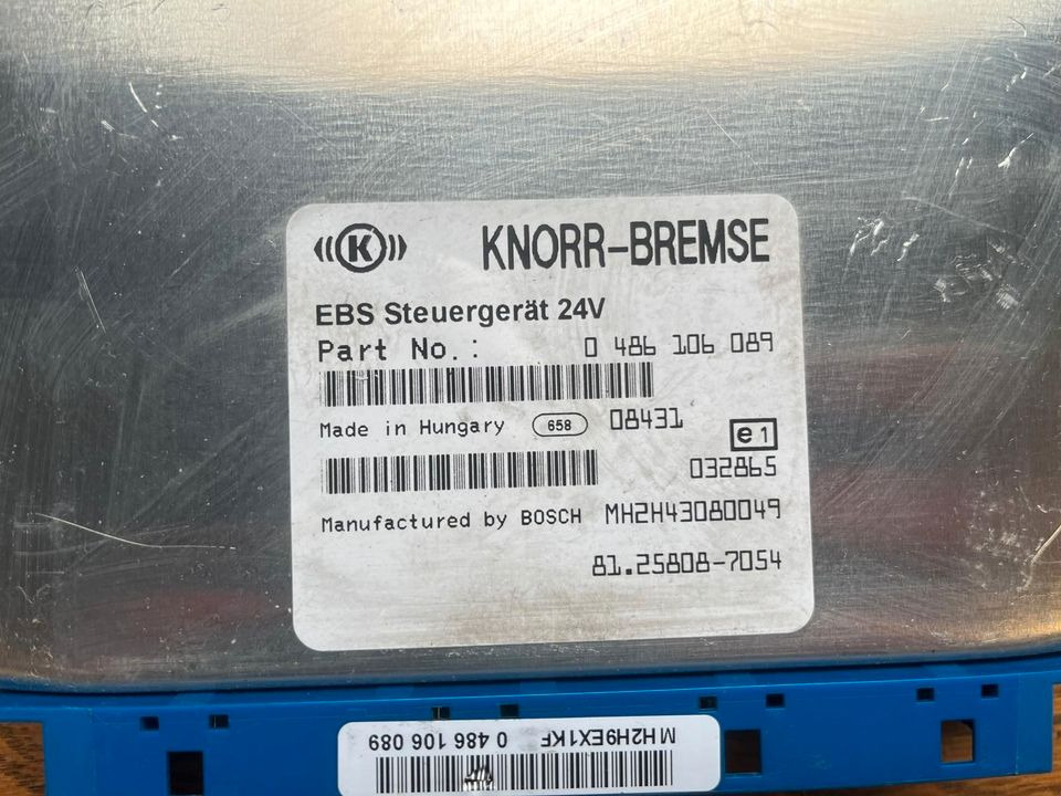 MAN KNORR-BREMSE EBS Steuergerät 81.25808-7054 - Mootori juhtimisseade - Veoauto: pilt 2 MAN KNORR-BREMSE EBS Steuergerät 81.25808-7054 - Mootori juhtimisseade - Veoauto: pilt 2