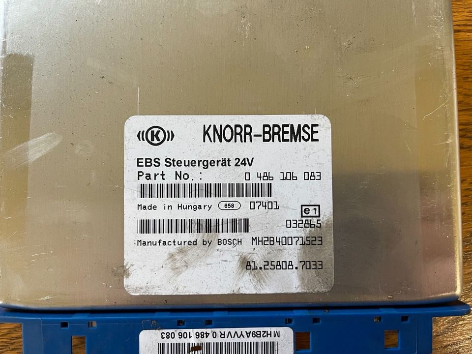 MAN TGX TGL Knorr-Bremse EBS Elektronik 81258087033 - Mootori juhtimisseade - Veoauto: pilt 2 MAN TGX TGL Knorr-Bremse EBS Elektronik 81258087033 - Mootori juhtimisseade - Veoauto: pilt 2