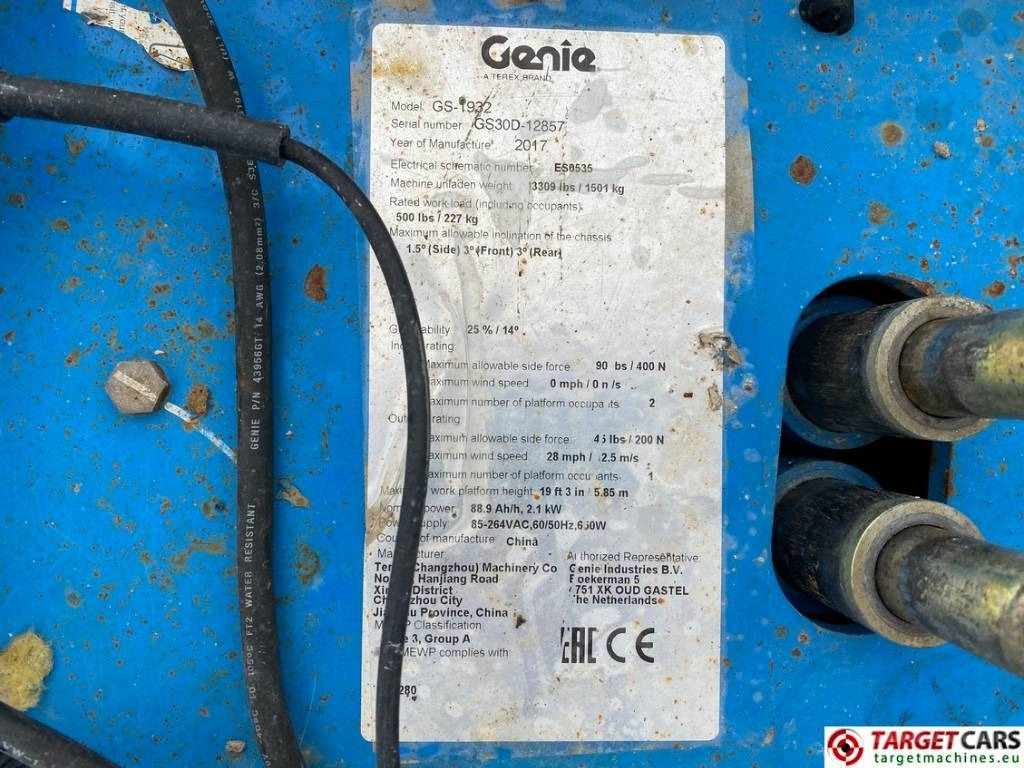 Käärlift Genie GS-1932 Electric Scissor Work Lift 779cm: pilt 8