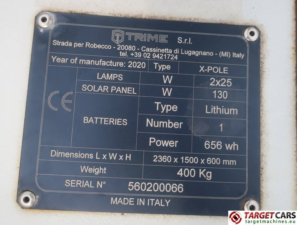 Valgustorn Trime X-Pole Tower Light 2x25W Led Solar Panel: pilt 10 Valgustorn Trime X-Pole Tower Light 2x25W Led Solar Panel: pilt 10