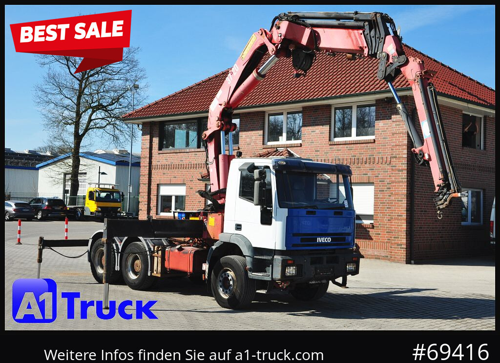 IVECO 420 6x4, HMF3722 Jib Funk Seilwinde, - Kraanaga veoauto: pilt 1 IVECO 420 6x4, HMF3722 Jib Funk Seilwinde, - Kraanaga veoauto: pilt 1