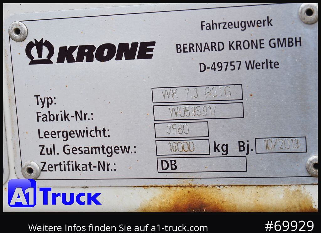 Asenduskorpus - furgoon KRONE WB BDF 7,45 Koffer,  2750mm innen, 20 x vorhanden: pilt 8