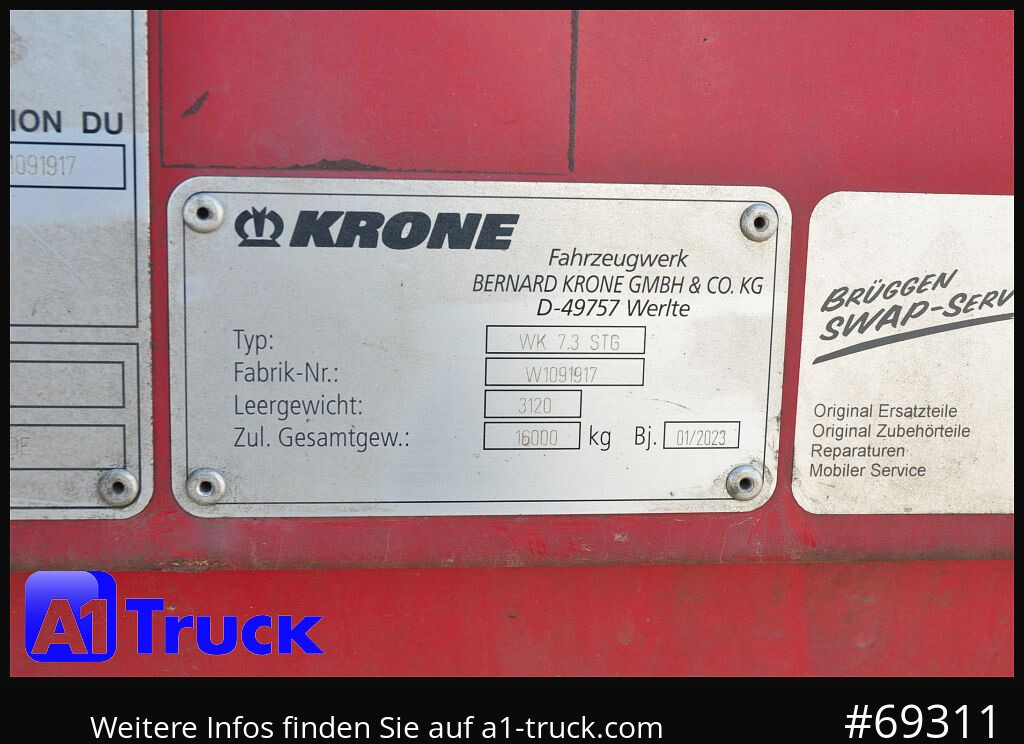 Asenduskorpus - furgoon KRONE WB BDF 7,45 Koffer,  2770mm innen, beschädigt: pilt 8