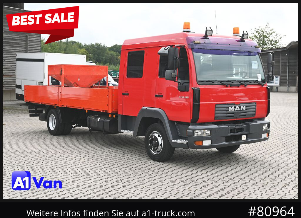 MAN MAN LE 8.180 Pritsche Doka, Automatik, AHK, 6-Sitzer - Madelauto, Meeskonnaauto: pilt 1 MAN MAN LE 8.180 Pritsche Doka, Automatik, AHK, 6-Sitzer - Madelauto, Meeskonnaauto: pilt 1