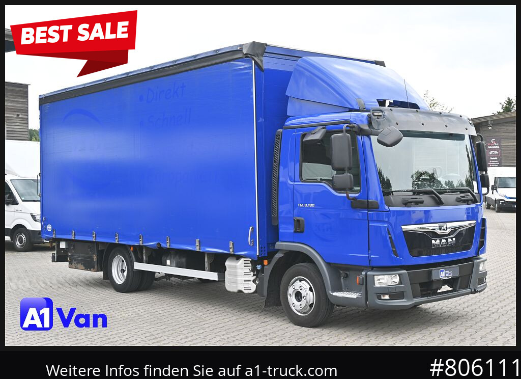 MAN TGL 8.180 4x2 Pritsche Plane, LBW, Klima - Tent veoauto: pilt 1 MAN TGL 8.180 4x2 Pritsche Plane, LBW, Klima - Tent veoauto: pilt 1