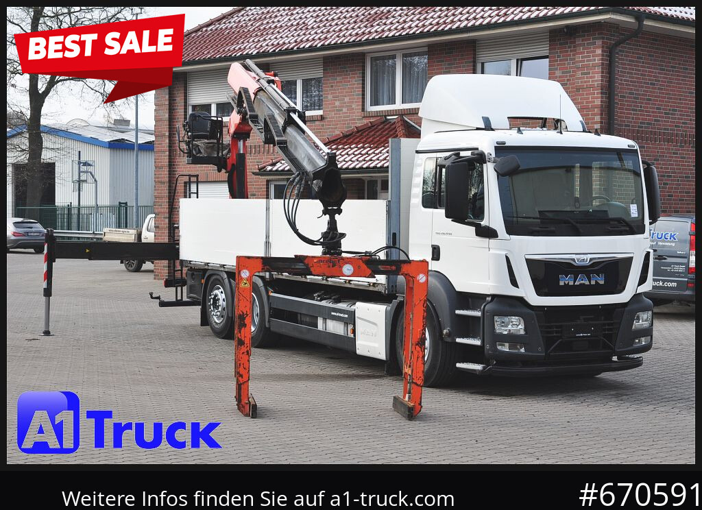 MAN TGS 26.440, Kran PK20.501L Lenkachse, - Madelveok/ Platvormveok, Kraanaga veoauto: pilt 1 MAN TGS 26.440, Kran PK20.501L Lenkachse, - Madelveok/ Platvormveok, Kraanaga veoauto: pilt 1