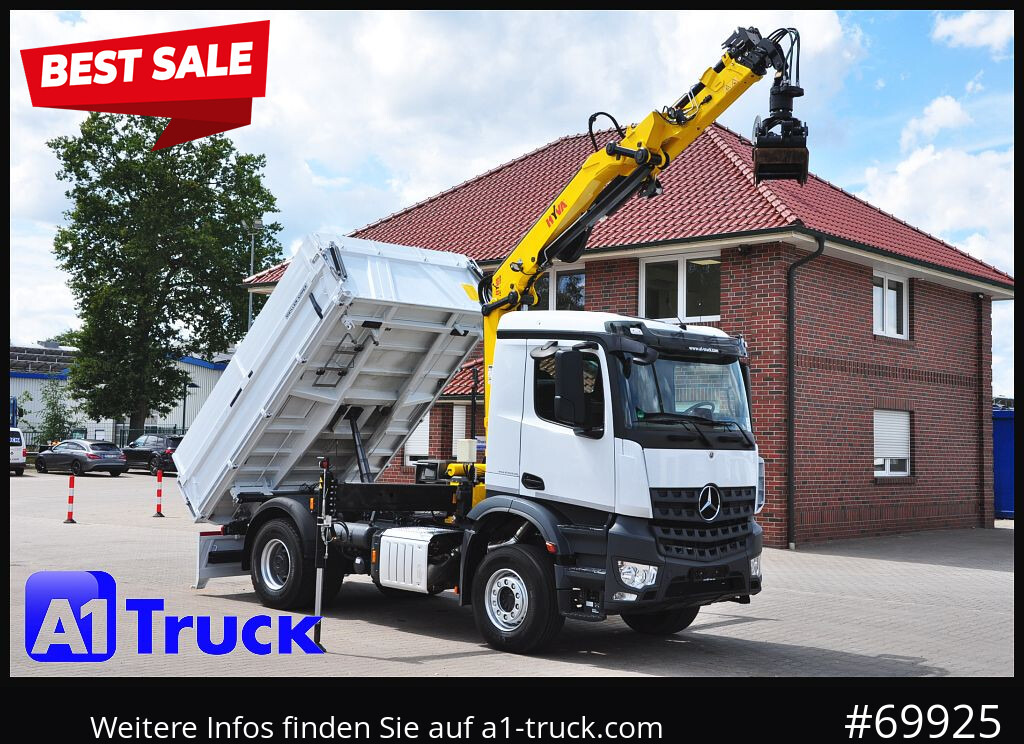 MERCEDES-BENZ Arocs 1840, Kipper + Kran,Funk Navi, KRAN faltbar - Kraanaga veoauto, Kallurauto: pilt 1 MERCEDES-BENZ Arocs 1840, Kipper + Kran,Funk Navi, KRAN faltbar - Kraanaga veoauto, Kallurauto: pilt 1