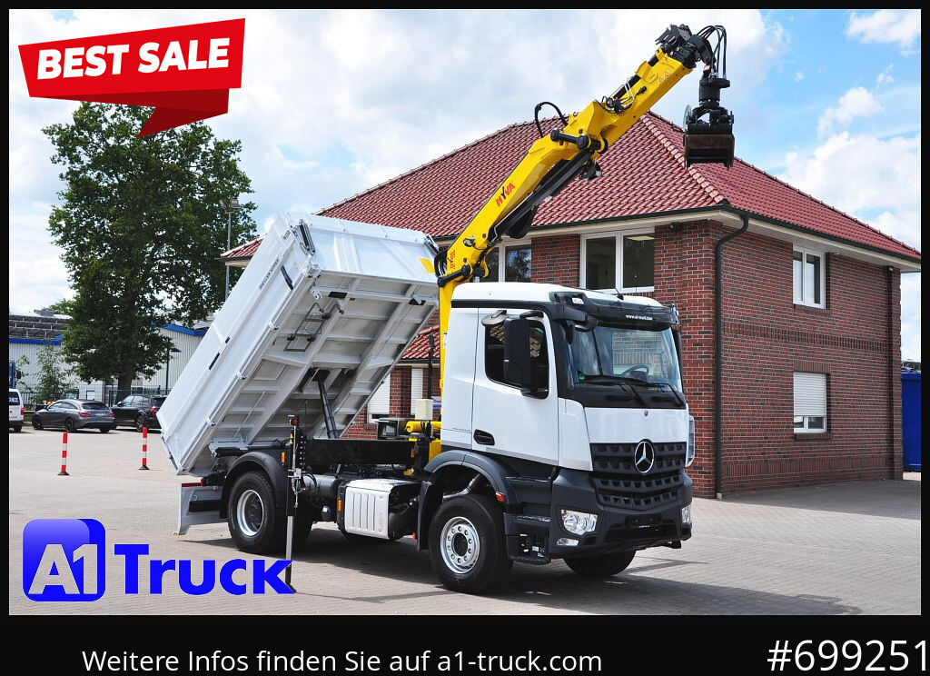 MERCEDES-BENZ Arocs 1840, Kipper + Kran,Funk Navi, - Kraanaga veoauto, Kallurauto: pilt 1 MERCEDES-BENZ Arocs 1840, Kipper + Kran,Funk Navi, - Kraanaga veoauto, Kallurauto: pilt 1