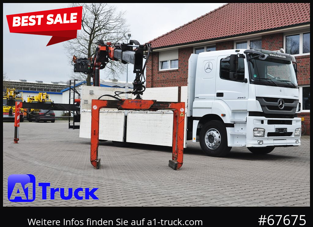 MERCEDES-BENZ Axor 2543, Atlas 170.2 Kran, Lift-Lenkachse, - Kraanaga veoauto, Madelveok/ Platvormveok: pilt 1 MERCEDES-BENZ Axor 2543, Atlas 170.2 Kran, Lift-Lenkachse, - Kraanaga veoauto, Madelveok/ Platvormveok: pilt 1