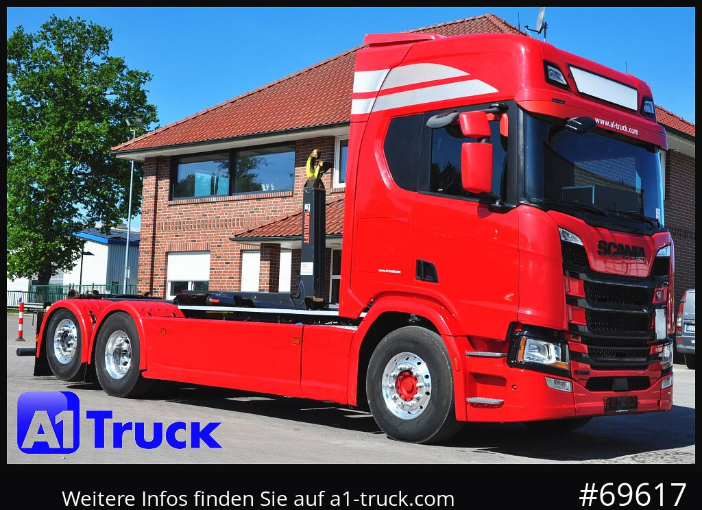 SCANIA R500, Abrollkipper, HIAB, Lift-Lenkachse, - Konkstõstukiga veoauto: pilt 1 SCANIA R500, Abrollkipper, HIAB, Lift-Lenkachse, - Konkstõstukiga veoauto: pilt 1