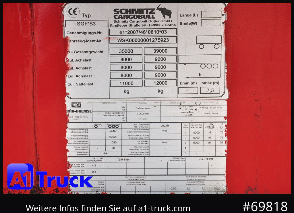 SCHMITZ SKI 24 7.2 Stahl, 28m³, Liftachse, - Kallur-poolhaagis: pilt 4 SCHMITZ SKI 24 7.2 Stahl, 28m³, Liftachse, - Kallur-poolhaagis: pilt 4