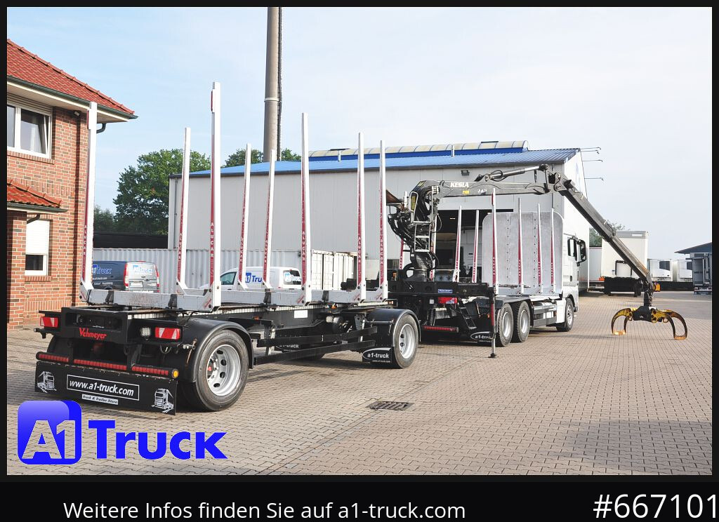 Veoauto, Kraanaga veoauto MAN TGX 26.480, Holz Kesla 2109, 6x4,: pilt 8