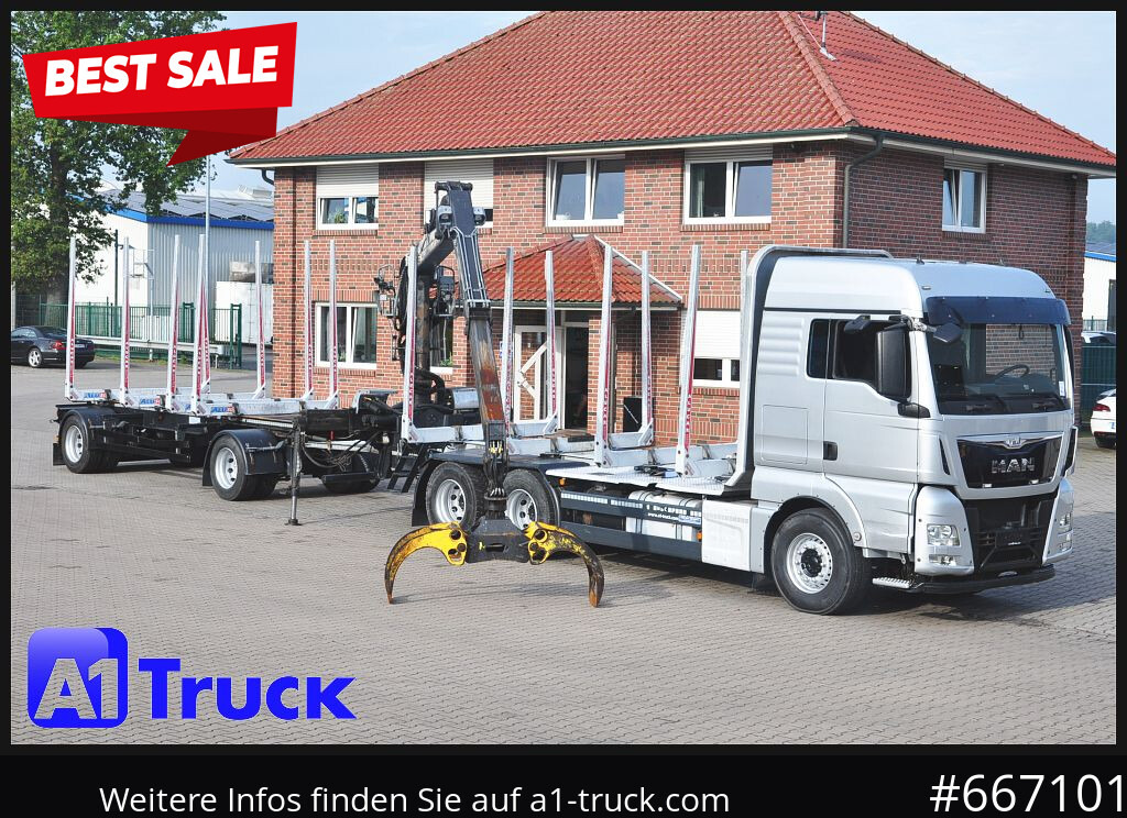 MAN TGX 26.480, Holz Kesla 2109, 6x4, - Veoauto, Kraanaga veoauto: pilt 1 MAN TGX 26.480, Holz Kesla 2109, 6x4, - Veoauto, Kraanaga veoauto: pilt 1