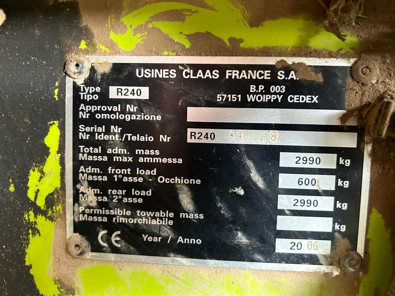 Claas ROLLANT 240 - Heinapress, ümmargune: pilt 3 Claas ROLLANT 240 - Heinapress, ümmargune: pilt 3