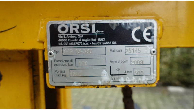 ORSI OHS 15-380 Hefmast met 3 punts aansluiting - Lisaseade - Põllutööseade: pilt 4 ORSI OHS 15-380 Hefmast met 3 punts aansluiting - Lisaseade - Põllutööseade: pilt 4