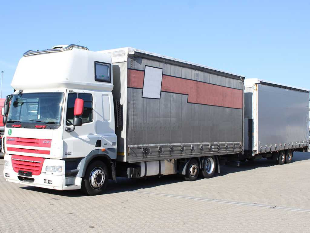 DAF CF 85.460, 6X2, INDEPENDENT AIR CONDITIONING + FLIEGL TPS 100 (2003) - Tent veoauto: pilt 1 DAF CF 85.460, 6X2, INDEPENDENT AIR CONDITIONING + FLIEGL TPS 100 (2003) - Tent veoauto: pilt 1