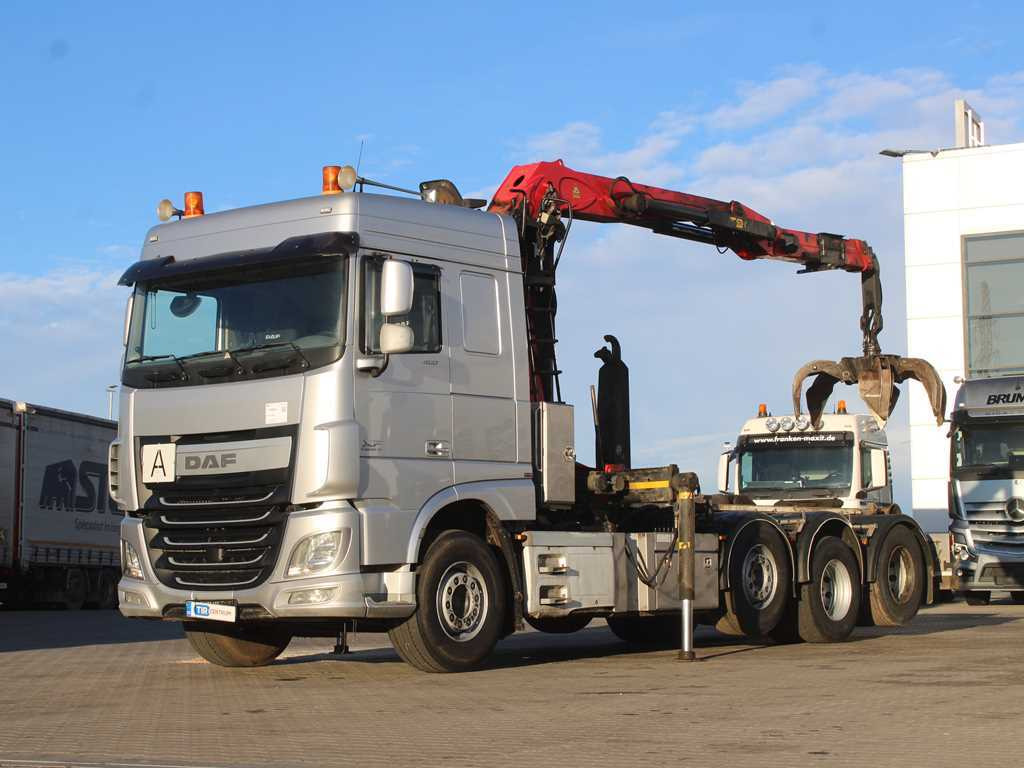 DAF XF 460, EURO 6, 8X2, 2X LIFT AXLE, PALFINGER S260Z96 - Konkstõstukiga veoauto, Kraanaga veoauto: pilt 1 DAF XF 460, EURO 6, 8X2, 2X LIFT AXLE, PALFINGER S260Z96 - Konkstõstukiga veoauto, Kraanaga veoauto: pilt 1