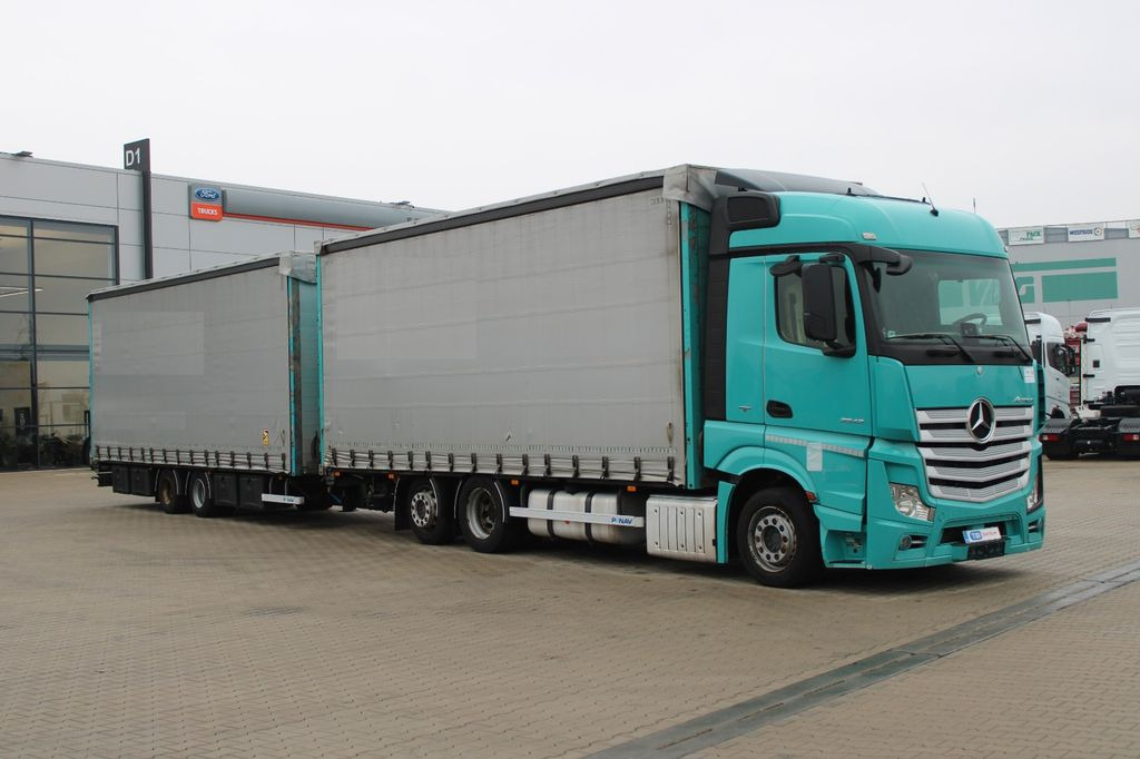 Mercedes-Benz Actros 2542, 6x2,EURO 6 + TRAILER PANAV TV018L - Tent veoauto: pilt 2 Mercedes-Benz Actros 2542, 6x2,EURO 6 + TRAILER PANAV TV018L - Tent veoauto: pilt 2