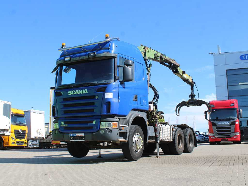 Scania R420, 6x4, EURO 3, HYDRAULIC ARM LOGLIFT F135ZT94A, LIGHTS - Sadulveok: pilt 1 Scania R420, 6x4, EURO 3, HYDRAULIC ARM LOGLIFT F135ZT94A, LIGHTS - Sadulveok: pilt 1