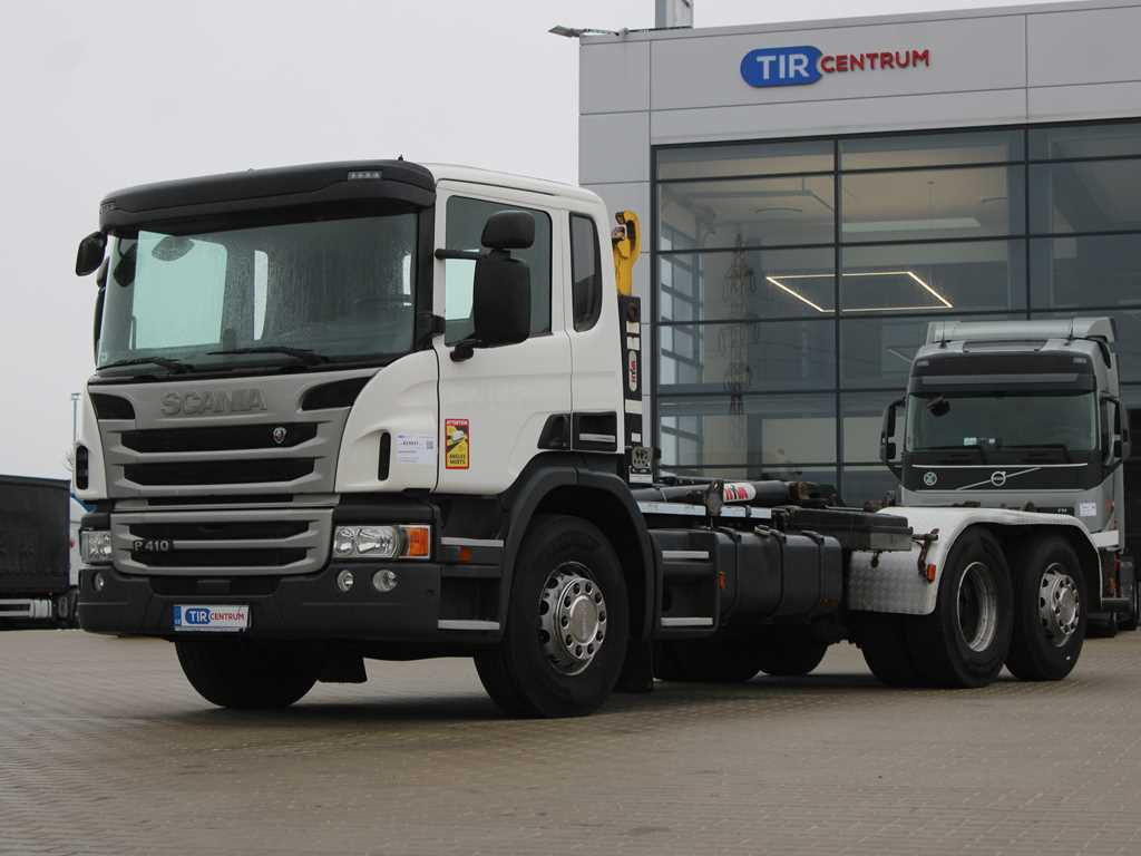 Scania P410, EURO 6, 6X2, CONTAINER HOOK CARRIER, LIFTING AXLE - Konkstõstukiga veoauto: pilt 1 Scania P410, EURO 6, 6X2, CONTAINER HOOK CARRIER, LIFTING AXLE - Konkstõstukiga veoauto: pilt 1