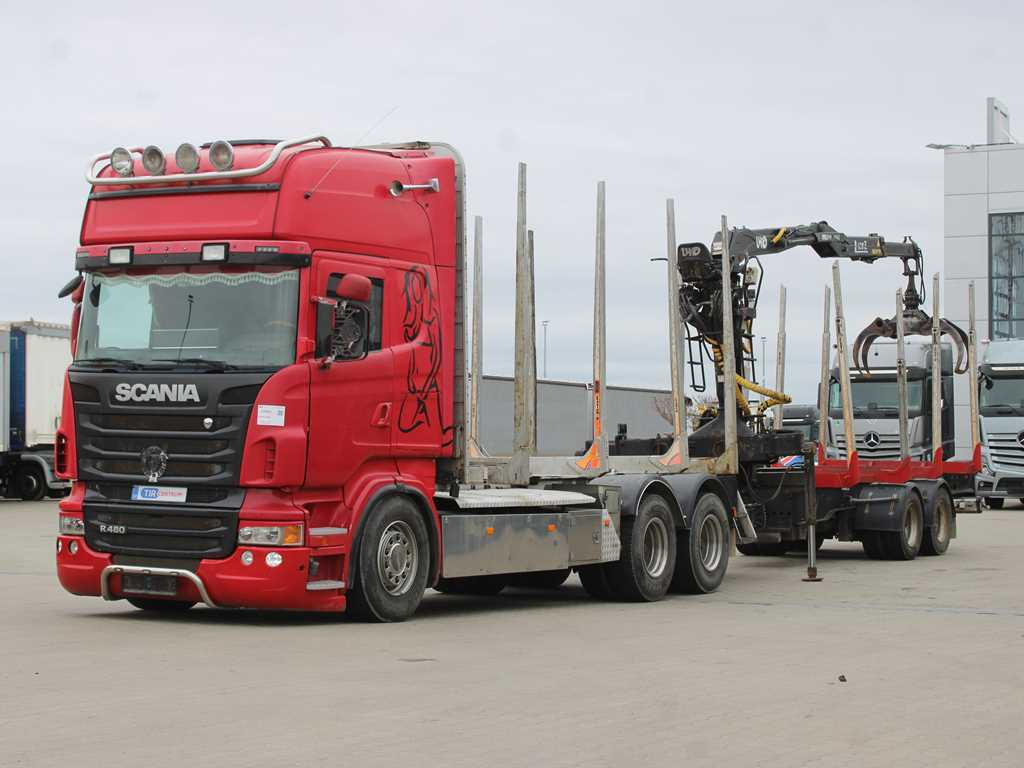 Scania R 480, HYDRAULIC ARM LHO L120Z(78), 6X4 - Metsaveok, Kraanaga veoauto: pilt 1 Scania R 480, HYDRAULIC ARM LHO L120Z(78), 6X4 - Metsaveok, Kraanaga veoauto: pilt 1
