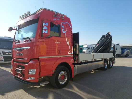 MAN TGX 26.510 BL Pritsche, Intarder, HIAB X-HIPRO 558EP-5, Alu-Felgen, Lenkachse, - Madelveok/ Platvormveok, Kraanaga veoauto: pilt 1 MAN TGX 26.510 BL Pritsche, Intarder, HIAB X-HIPRO 558EP-5, Alu-Felgen, Lenkachse, - Madelveok/ Platvormveok, Kraanaga veoauto: pilt 1