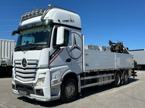 Mercedes-Benz Actros 2545 L 6x2, Retarder, Pritsche, Hiab XS 166 D-4 PRO, E5 - Madelveok/ Platvormveok, Kraanaga veoauto: pilt 1 Mercedes-Benz Actros 2545 L 6x2, Retarder, Pritsche, Hiab XS 166 D-4 PRO, E5 - Madelveok/ Platvormveok, Kraanaga veoauto: pilt 1