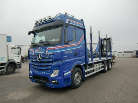 Mercedes-Benz Actros 2653 6x4 Holz Palfinger Kabinenkran - Metsaveok, Kraanaga veoauto: pilt 1 Mercedes-Benz Actros 2653 6x4 Holz Palfinger Kabinenkran - Metsaveok, Kraanaga veoauto: pilt 1