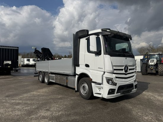 Mercedes-Benz Actros 2653, Retarder, Pritsche, Hiab Hipro 232 ES5 - Madelveok/ Platvormveok, Kraanaga veoauto: pilt 1 Mercedes-Benz Actros 2653, Retarder, Pritsche, Hiab Hipro 232 ES5 - Madelveok/ Platvormveok, Kraanaga veoauto: pilt 1
