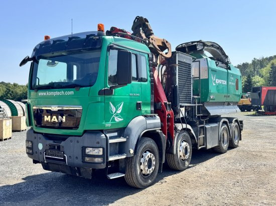 MAN TGS 35.540 8x4 mit Komptech-Zusatzeinheit - Metsandusseadmed, Veoauto: pilt 1 MAN TGS 35.540 8x4 mit Komptech-Zusatzeinheit - Metsandusseadmed, Veoauto: pilt 1