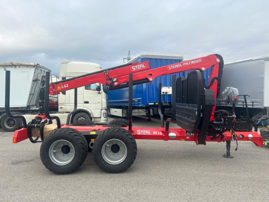 Uus Metsahaagis STEPA M-16 Forstanhänger mit Steindl Palfinger Forstkran L, 2-Achsig 4- Rungenpaare: pilt 7 Uus Metsahaagis STEPA M-16 Forstanhänger mit Steindl Palfinger Forstkran L, 2-Achsig 4- Rungenpaare: pilt 7
