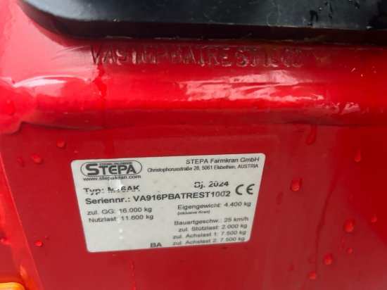 Uus Metsahaagis STEPA M-16 Forstanhänger mit Steindl Palfinger Forstkran L, 2-Achsig 4- Rungenpaare: pilt 15 Uus Metsahaagis STEPA M-16 Forstanhänger mit Steindl Palfinger Forstkran L, 2-Achsig 4- Rungenpaare: pilt 15