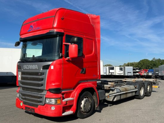 Scania R410 6x2 Topline, BDF, E6, Automatik, Redarter, Standklima, Liftachse - Konteinerveduk/ Tõstukiga veoauto: pilt 1 Scania R410 6x2 Topline, BDF, E6, Automatik, Redarter, Standklima, Liftachse - Konteinerveduk/ Tõstukiga veoauto: pilt 1