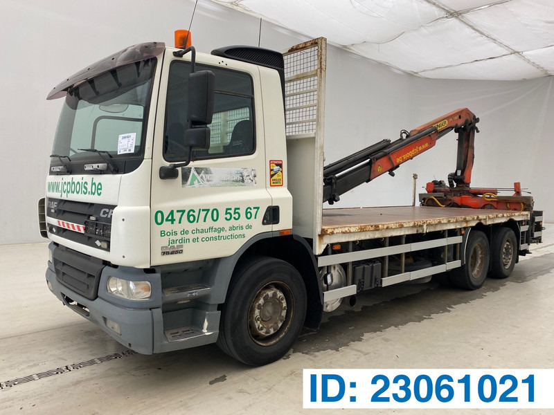 DAF CF75.250 - 6x2 - Madelveok/ Platvormveok, Kraanaga veoauto: pilt 1 DAF CF75.250 - 6x2 - Madelveok/ Platvormveok, Kraanaga veoauto: pilt 1