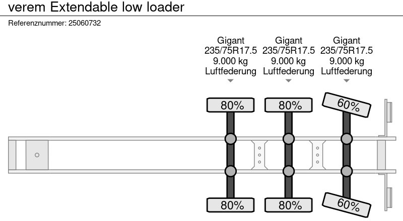 Madal platvormpoolhaagis Verem Extendable low loader: pilt 19 Madal platvormpoolhaagis Verem Extendable low loader: pilt 19